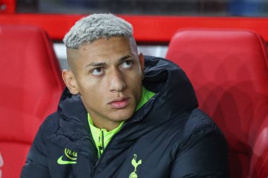 Tottenham Hotspur 'dan Richarlison # 9. Carabao Kupası Üçüncü Raundda Nottingham Forest Tottenham Hotspur' a karşı 9 Kasım 202 'de City Ground, Nottingham, İngiltere