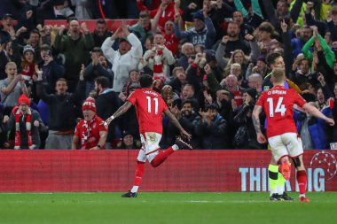 Nottingham Ormanı 'ndan Jesse Lingard 9 Kasım 202' de Nottingham City Ground 'da Nottingham Forest' a karşı oynanan Carabao Kupası üçüncü tur maçında 2-0 'lık galibiyetini kutluyor.