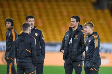 Leeds United Carabao Kupası ön saha denetimi sırasında Wolverhampton Wanderers, Leeds United 'a karşı Molineux, Wolverhampton, İngiltere, 9 Kasım 202