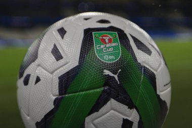 Bu gece Carabao Kupası 'nın 3. raundu öncesi top Manchester City ile Chelsea' ye karşı Etihad Stadyumu, Manchester, İngiltere, 9 Kasım 202