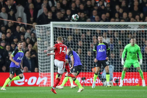 Lewis Brien Nottingham Forest Has Shot Goal Carabao Cup Third — Stock Photo, Image