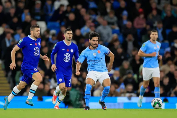 Ilkay Gundogan Van Manchester City Passeert Bal Tijdens Carabao Cup — Stockfoto