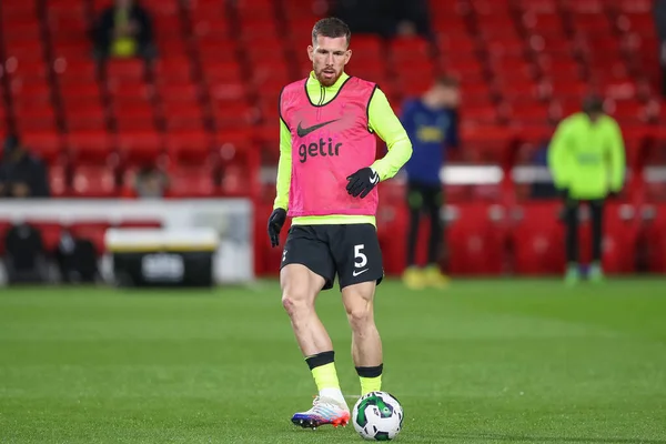 Pierre Emile Hjbjerg Tottenham Hotspur Pre Game Warm Carabao Cup — 스톡 사진