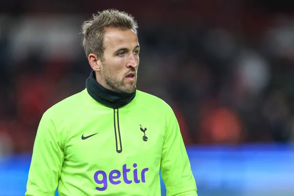 stock image Harry Kane #10 of Tottenham Hotspur during the pre-game warm up ahead of the Carabao Cup Third Round match Nottingham Forest vs Tottenham Hotspur at City Ground, Nottingham, United Kingdom, 9th November 202