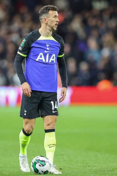 Ivan Perii Tottenham Hotspur Destaca Por Tiro Libre Durante Partido — Foto de Stock