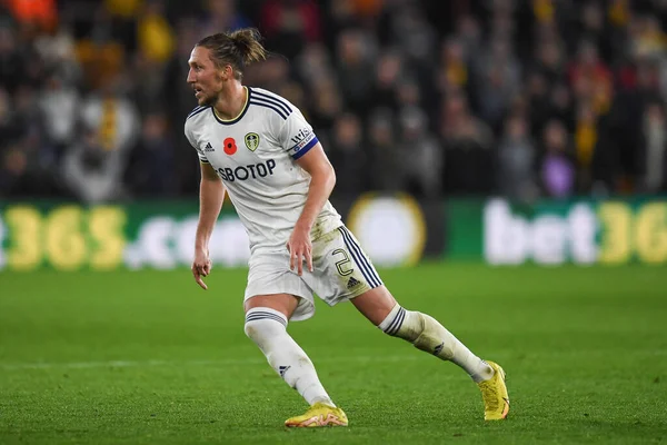 stock image Luke Ayling #2 of Leeds United during the Carabao Cup match Wolverhampton Wanderers vs Leeds United at Molineux, Wolverhampton, United Kingdom, 9th November 202