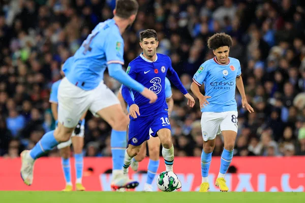 Christian Pulisic Chelsea Runs Ball Carabao Cup Third Match Manchester — Stock Photo, Image