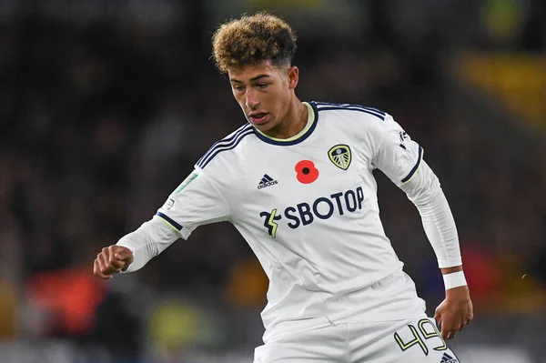 stock image Mateo Fernndez #49 of Leeds United during the Carabao Cup match Wolverhampton Wanderers vs Leeds United at Molineux, Wolverhampton, United Kingdom, 9th November 2022