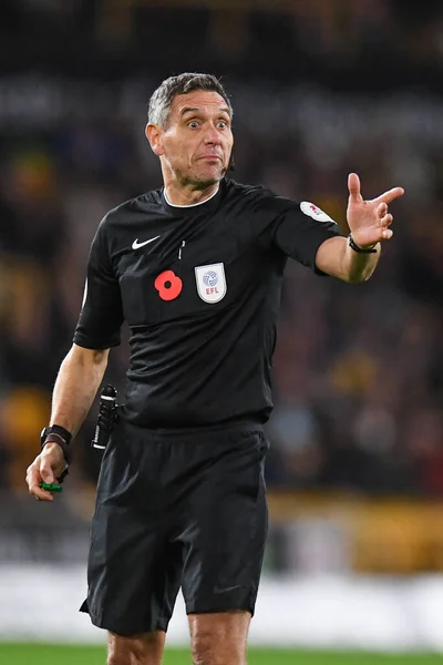 Andre Marriner Referee Carabao Cup Match Wolverhampton Wanderers Leeds United — 스톡 사진
