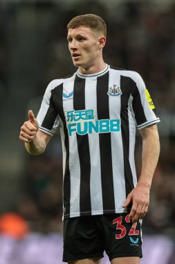 Newcastle United 'dan Elliot Anderson # 32. Carabao Kupası üçüncü tur karşılaşmasında Newcastle United, St. James' s Park, Newcastle, İngiltere, 9 Kasım 202 'de Crystal Palace' a karşı.