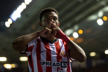 Sunderland 'lı Amad Diallo, 11 Kasım 202' de Birmingham City, Birmingham, İngiltere 'de Sunderland' a karşı oynadığı Gökyüzü İddia Şampiyonası maçında gol atmasını kutluyor.