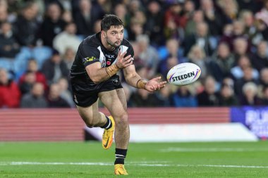 Yeni Zelandalı Brandon Smith, Rugby Ligi Dünya Kupası 2021 Yarı final karşılaşmasında Avustralya ile Yeni Zelanda arasındaki Elland Road, Leeds, İngiltere, 11 Kasım 202