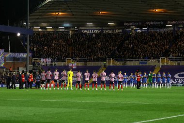 Her iki taraftan oyuncular, 11 Kasım 202 'de Birmingham City, Birmingham, Birmingham, İngiltere' de Sunderland 'a karşı oynanan Gökyüzü İddia Şampiyonası' ndan önceki Ateşkes Günü münasebetiyle sıraya girdiler.