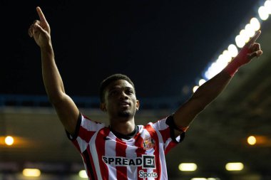 Sunderland 'lı Amad Diallo, 11 Kasım 202' de Birmingham City, Birmingham, İngiltere 'de Sunderland' a karşı oynadığı Gökyüzü İddia Şampiyonası maçında gol atmasını kutluyor.