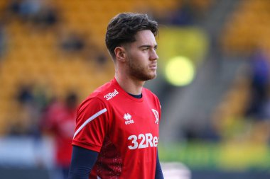 Middlesbrough # 30 numaralı Hayden Hackney, Norwich City - Middlesbrough maçında ısınıyor. Carrow Road, Norwich, İngiltere, 12 Kasım 202