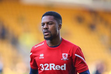 Middlesbrough 29 numaralı Chuba Akpom, 12 Kasım 202 'de Norwich City, Norwich Road, Norwich, İngiltere' de oynanan Norwich City - Middlesbrough maçında ısınıyor.