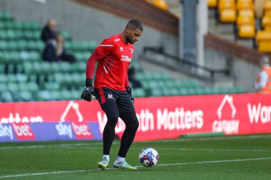 Middlesbrough 'un Zack Steffen # 1' i, Norwich City - Middlesbrough maçında ısınıyor. Carrow Road, Norwich, İngiltere, 12 Kasım 202