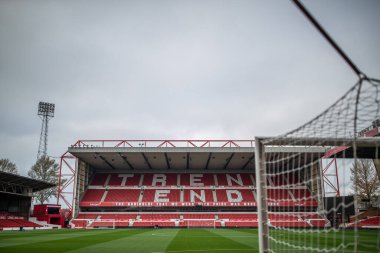 İngiltere 'nin Nottingham şehrinde 12 Kasım 202' de oynanan Premier Lig maçından önce Nottingham Ormanı, Kristal Saray 'a karşı genel bir manzara.