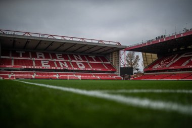 İngiltere 'nin Nottingham şehrinde 12 Kasım 202' de oynanan Premier Lig maçından önce Nottingham Ormanı, Kristal Saray 'a karşı genel bir manzara.