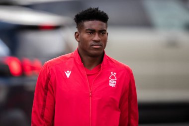 Nottingham Ormanı 'ndan Taiwo Awoniyi # 9 Premier League maçından önce Nottingham Ormanı, Kristal Saray' a karşı 12 Kasım 202