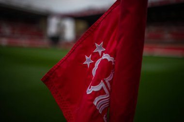 İngiltere 'nin Nottingham şehrinde 12 Kasım 202' de oynanan Premier Lig maçından önce Nottingham Ormanı, Kristal Saray 'a karşı genel bir manzara.