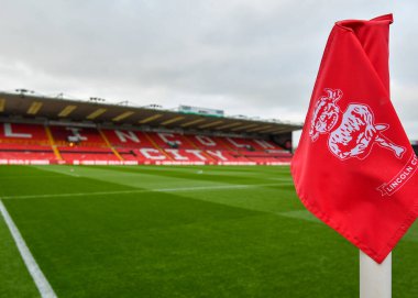 Gelder Group Sincil Bank Stadyumu 'nun genel görünümü Gök İddia Ligi 1 maçı sırasında Lincoln City, Gelder Group Sincil Bank Stadyumu' nda Plymouth Argyle 'a karşı, 12 Kasım 202