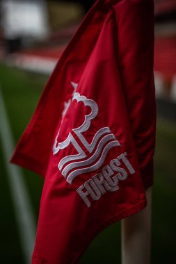 İngiltere 'nin Nottingham şehrinde 12 Kasım 202' de oynanan Premier Lig maçından önce Nottingham Ormanı, Kristal Saray 'a karşı genel bir manzara.