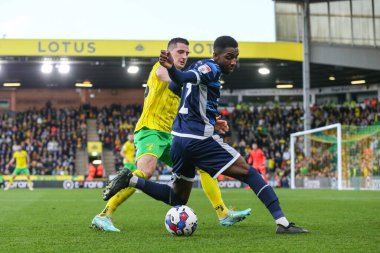 Middlesbrough 'dan Isaiah Jones 12 Kasım 202' de Norwich City, Norwich Road, Norwich Road 'da Middlesbrough' a karşı oynadığı Sky Bet Şampiyonası maçında top üzerinde.