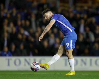 Birmingham City 'den Scott Hogan 11 Kasım 202' de Birmingham City ile Sunderland arasındaki Gökyüzü İddia Şampiyonası maçında çekim yapıyor.