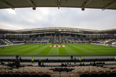 MKM Stadyumu 'ndaki genel görüş Sky Bet Şampiyonası öncesinde Hull City, Hull, İngiltere' deki MKM Stadyumu 'nda Reading' e karşı 12 Kasım 202