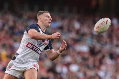 , George Williams Rugby Ligi Dünya Kupası 2021 Yarı final karşılaşmasında İngiltere ve Samoa Emirates Stadyumu, Londra, İngiltere, 12 Kasım 202 'de karşı karşıya geldi.