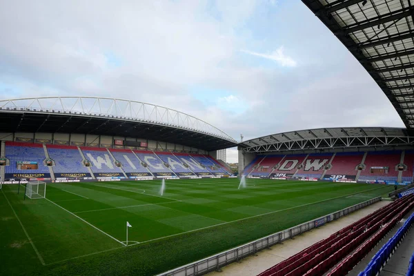 Общий Вид Стадиона Перед Матчем Чемпионата Sky Bet Wigan Athletic — стоковое фото