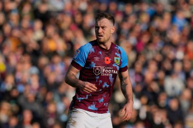 Burnley 'den Ashley Barnes # 10 Sky Bet Şampiyonası maçında Burnley, Blackburn Rovers' a karşı Turf Moor, Burnley, İngiltere, 13 Kasım 202