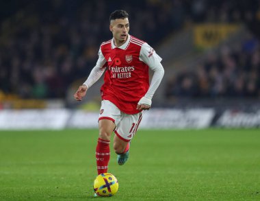Gabriel Martinelli # 11. Arsenal Premier Lig karşılaşmasında Wolverhampton Wanderers, Molineux, Wolverhampton, İngiltere 'de 12 Kasım 202' de Arsenal 'e karşı.