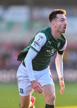 Plymouth Argyle forvet Ryan Hardie (9) Sky Bet Ligi 1 karşılaşmasında Lincoln City - Plymouth Argyle maçında Gelder Group Sincil Bank Stadyumu, Lincoln, İngiltere, 12 Kasım 202