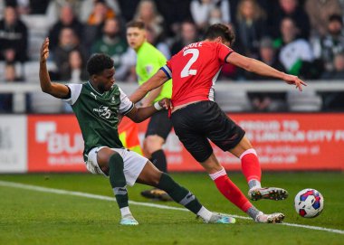 Plymouth Argyle tam saha Bali Mumba (17), Lincoln City - Plymouth Argyle maçında Lincoln City - Gelder Group Sincil Bank Stadyumu, Lincoln, İngiltere, 12.