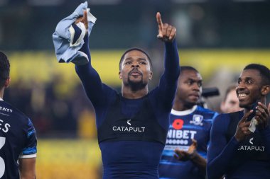 Middlesbrough 'dan Chuba Akpom # 29, 12 Kasım 202 tarihinde Norwich City, Norwich Road, Norwich, İngiltere' de oynanan Sky Bet Şampiyonası karşılaşmasında son düdüğü çaldı.