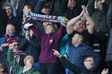 Burnley taraftarı, Blackburn Rovers ile 13 Kasım 202 'de oynanan Gökyüzü İddia Şampiyonası maçından sonra Turf Moor, Burnley, İngiltere' de oynanan Blackburn Rovers maçında alay etti.