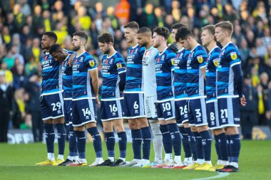Middlesbrough oyuncuları 12 Kasım 202 'de Norwich City, Norwich Road, Norwich, İngiltere' de oynanan Norwich City-Middlesbrough maçında ateşkes gününde sessizlik ilan ettiler.