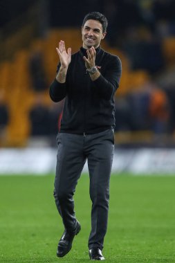 Arsenal 'in Mikel Arteta teknik direktörü Premier Lig karşılaşması sonrasında Wolverhampton Wanderers Arsenal' e karşı Molineux, Wolverhampton, Birleşik Krallık 'ta 12 Kasım 202' de oynanan
