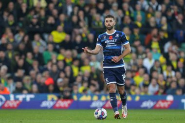 Middlesbrough 'dan Tommy Smith Norwich City, Norwich Road, Norwich Road, Norwich' te 12 Kasım 202 'de oynanan Sky Bet Şampiyonası maçında topun üzerinde.