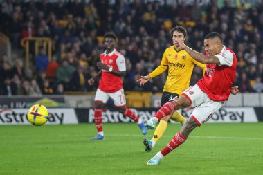 Arsenal 'den Gabriel İsa gol attı ama Premier Lig maçında Wolverhampton Wanderers Arsenal' e karşı Molineux, Wolverhampton, Birleşik Krallık 'ta 12 Kasım 202' de oynanan maçta ofsayt kuralları geçerli.