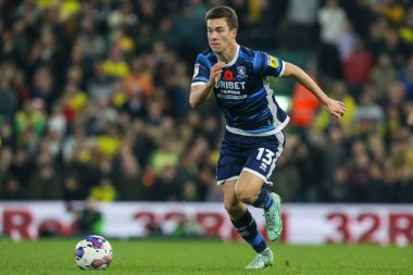 Matthew Hoppe # 13 Middlesbrough Sky Bet Şampiyonası maçında Norwich City, Norwich Road, Norwich Road, İngiltere, 12 Kasım 202