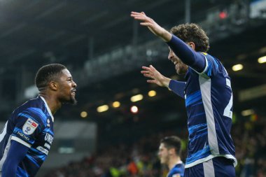 Middlesbrough 'dan Matt Crooks 12 Kasım 202' de Norwich City, Norwich Road, Norwich, İngiltere 'de oynanan ve Middlesbrough' a karşı oynanan Sky Bet Şampiyonası maçında Chuba Akpom # 29 ile 1-2 yapma hedefini kutluyor.