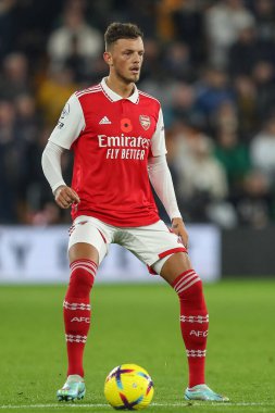 Ben White # 4 of Arsenal Premier League maçında Wolverhampton Wanderers, Molineux, Wolverhampton, İngiltere 'de Arsenal' e karşı, 12 Kasım 202