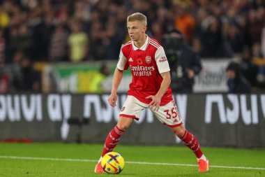 Oleksandr Zinchenko # 35 of Arsenal Premier League maçı sırasında Wolverhampton Wanderers Arsenal 'e karşı Molineux, Wolverhampton, Birleşik Krallık, 12 Kasım 202