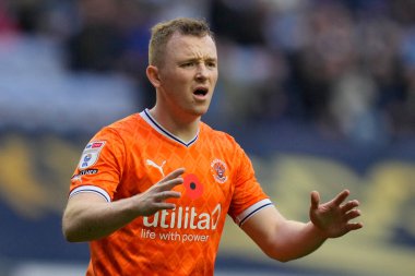 Blackpool 'lu Shayne Lavery 12 Kasım 202' de Wigan Atletizm ve Blackpool karşılaşmalarında Wigan Stadyumu, Wigan, İngiltere