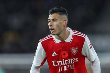 Gabriel Martinelli # 11 numaralı Arsenal Premier Lig maçı sırasında Wolverhampton Wanderers Arsenal 'e karşı Molineux, Wolverhampton, İngiltere, 12 Kasım 202