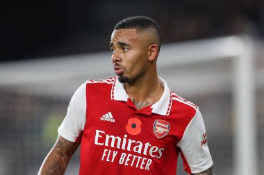 Gabriel Jesus # 9 of Arsenal Premier League maçı sırasında Wolverhampton Wanderers Arsenal 'e karşı Molineux, Wolverhampton, İngiltere, 12 Kasım 202