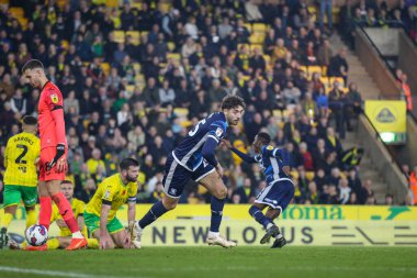 Middlesbrough 'dan Matt Crooks 12 Kasım 202' de Norwich City, Norwich Road, Norwich 'te Middlesbrough' a karşı oynanan Sky Bet Şampiyonası maçında 1-2 kazanma hedefini kutluyor.